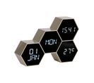 Réveil Six 4 Facettes Hexagonale - Or