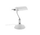 Lampe De Bureau Design Banquier - H.34cm - Blanc