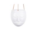 Cache-pot Design Suspendu Mask - H. 21 Cm - Blanc