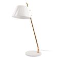 Lampe à Poser En Métal Et Marbre Savvy Blanc