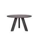 Jozua - Table À Manger Ronde Ø130 cm En Chêne - Couleur - Noir