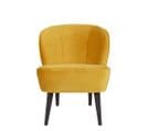 Sara - Fauteuil Cocktail En Velours - Couleur - Ocre