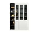 Vince - Vaisselier En Bois 2 Portes Coulissantes - Couleur - Blanc