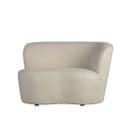 Stone - Fauteuil Angle Droit En Tissu Bouclette - Couleur - Ecru