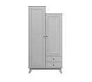 Lily - Armoire Pour Enfant En Pin Massif - Couleur - Gris