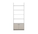 Madu - Bibliothèque En Bois H200cm - Couleur - Gris Clair