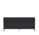 New Gravure - Buffet 4 Portes En Bois L200cm - Couleur - Noir