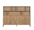 New Gravure - Buffet En Bois 7 Niches L200cm - Couleur - Bois Clair