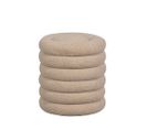 Carly - Pouf Rond En Bouclette Ø40cm - Couleur - Beige