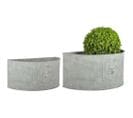 Pot De Fleurs Demi-rond Lion (lot De 2)