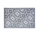 Tapis D'extérieur Rectangulaire Réversible Diamant Noir/blanc - 182 X 122 Cm