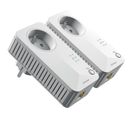 Kit De 2 Adaptateurs Cpl Filaire 500 Mbit/s Prise Gigogne 1 Port Ethernet
