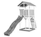 Beach Tower Aire De Jeux Avec Toboggan En Gris et Bac à Sable   Grande Maison Enfant Extérieur