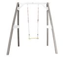 Portique En Bois Fsc Gris / Blanc Avec Balançoire Enfant   Balançoire Pour L'extérieur / Le