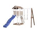 Beach Tower Aire De Jeux Avec Toboggan En Bleu, Balançoire et Bac à Sable   Grande Maison Enfant