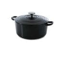 Cocotte En Fonte Ronde 24 Cm 4.2l Revêtement Émaillé Couvercle Avec Anneaux - H6071.524