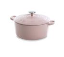 Cocotte En Fonte Ronde 28 Cm 6.7l Revêtement Émaillé Couvercle Avec Anneaux - H6078.528