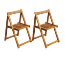 Chaises Pliables De Jardin 2 PCs Bois D'acacia Solide