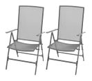 Chaises Empilables De Jardin 2 PCs Acier Gris