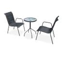 Ensemble De Bistro 3 PCs Acier Noir