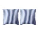 Oreiller D'extérieur 2 PCs Impression Rayure 45 X 45 Cm Bleu