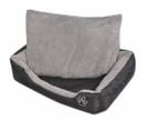 Lit Pour Chiens Avec Coussin Rembourré Taille S Noir