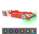 Lit Voiture De Course Pour Enfants Avec LED 90 X 200 Cm Rouge