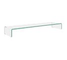 Meuble TV/ De Moniteur 120 X 30 X 13 Cm Verre Transparent