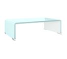 Meuble TV/ Support Pour Moniteur 40 X 25 X 11 Cm Verre Blanc