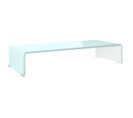 Meuble TV/ Support Pour Moniteur 70 X 30 X 13 Cm Verre Blanc