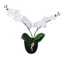 Plante Artificielle Avec Pot Orchidée 30 Cm Blanc