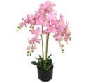 Plante Artificielle Avec Pot Orchidée 75 Cm Rose