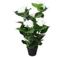 Plante Hortensia Artificielle Avec Pot 60 Cm Blanc