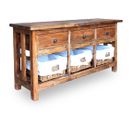 Buffet Bois De Récupération Massif 100 X 30 X 50 Cm