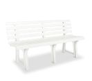 Banc De Jardin 145,5 Cm Plastique Blanc