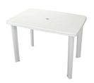 Table De Salon De Jardin En Pvc - 101x68x72 Cm - Blanc