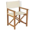 Chaise pliable de metteur en scène bois de teck solide