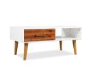 Table Basse Bois D'acacia Massif 90 X 50 X 40 Cm