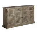 Buffet Bois De Melia Azedarach Massif 145 X 32,5 X 77 Cm