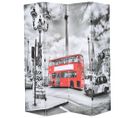 Paravent 160 X 170 Cm Bus Londonien Noir Et Blanc