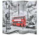 Paravent 200 X 170 Cm Bus Londonien Noir Et Blanc