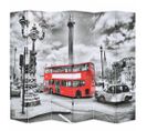 Paravent 228 X 170 Cm Bus Londonien Noir Et Blanc