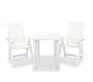 Mobilier De Bistro 3 Pièces Plastique Blanc