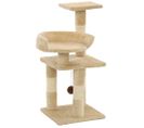 Arbre À Chat Avec Griffoirs En Sisal 65 Cm Beige