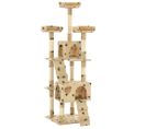 Arbre à Chat Et Griffoirs En Sisal 170 Cm Beige Motif De Pattes