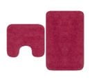 Tapis De Salle De Bain 2 PCs Tissu Fuchsia