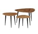 Tables Basses 3 PCs Bois D'acacia Massif