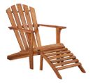 Chaise De Jardin Adirondack Et Repose-pied Bois D'acacia Massif