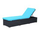 Chaise Longue Amovible Avec Coussin - 195x60x31 Cm