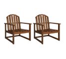 Chaises De Jardin 2 PCs Bois D'acacia Solide